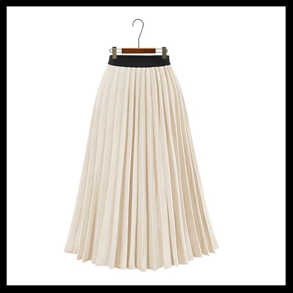 High Waist Formal Long Maxi Pleated Skirts Women - Picture 2 of 3